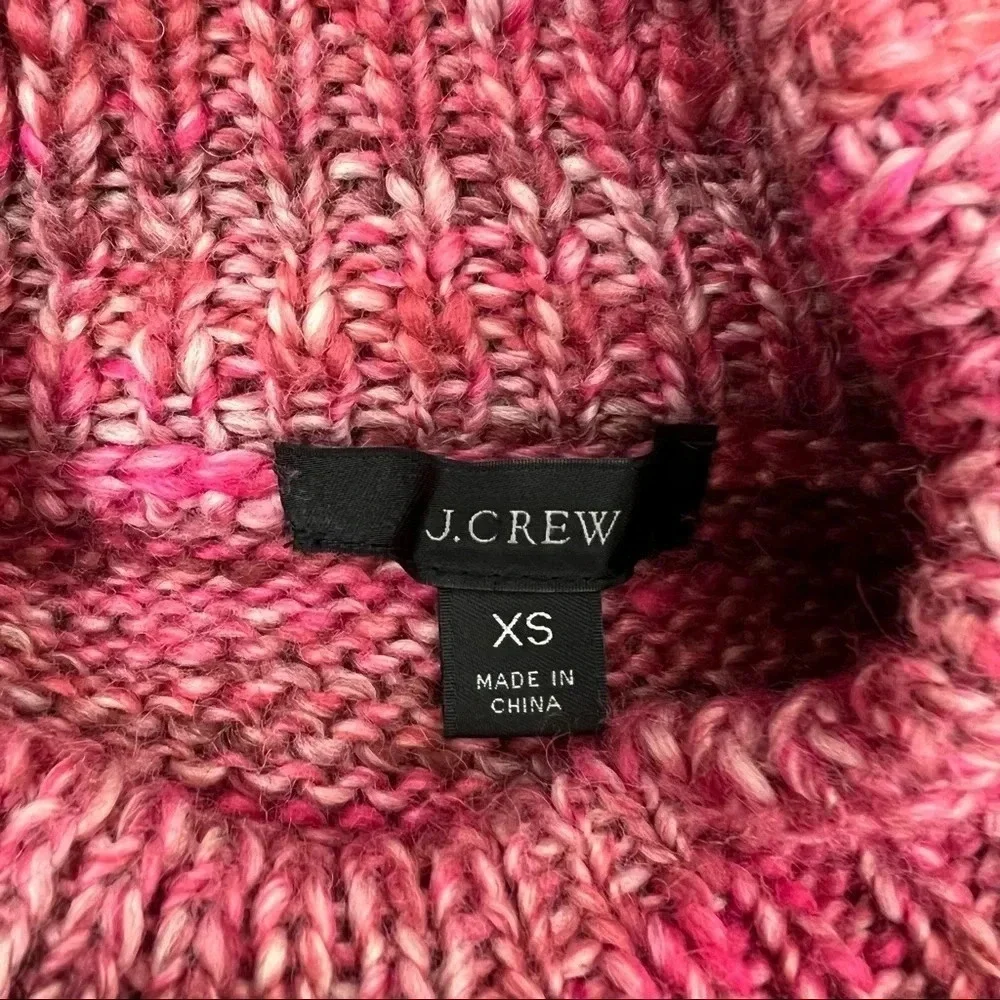 J. Crew Space Dye Mockneck Turtleneck Sweater Pink Size XS